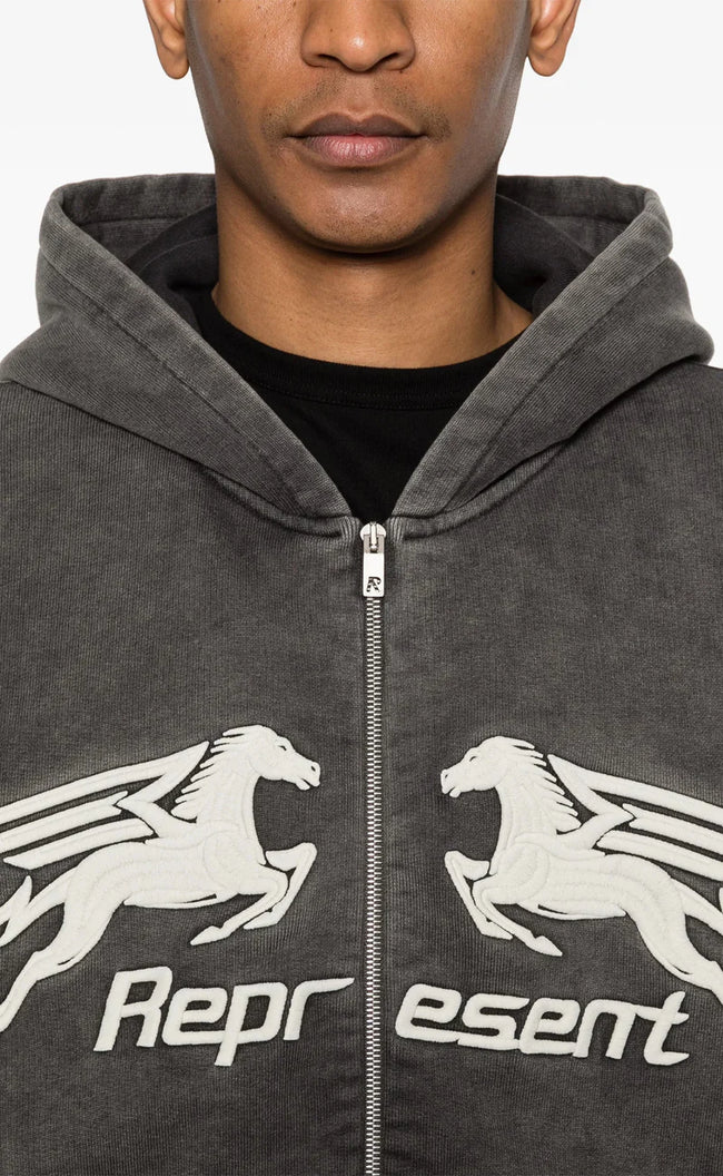 Represent Pegasus Zip Hoodie - Vintage Grey
