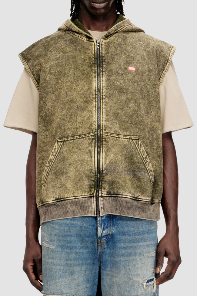 DIESEL S-Boxt-Sl-Zip Vest - Brown