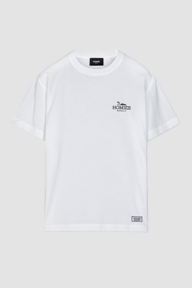 Homies Marbella Classic Small Logo Rubber Tee - White
