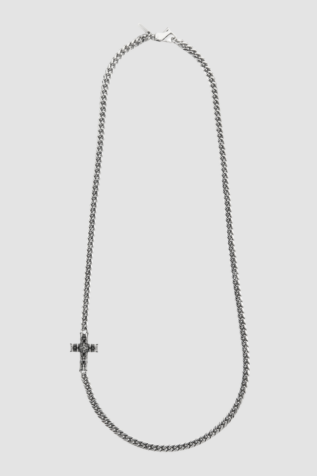 Emanuele Bicocchi Reissue Notre-Dame Cross Chain Necklace - Silver