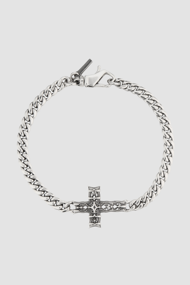 Emanuele Bicocchi Reissue Notre-Dame Cross Bracelet - Silver