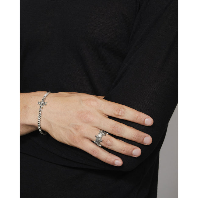 Emanuele Bicocchi Reissue Notre-Dame Cross Bracelet - Silver