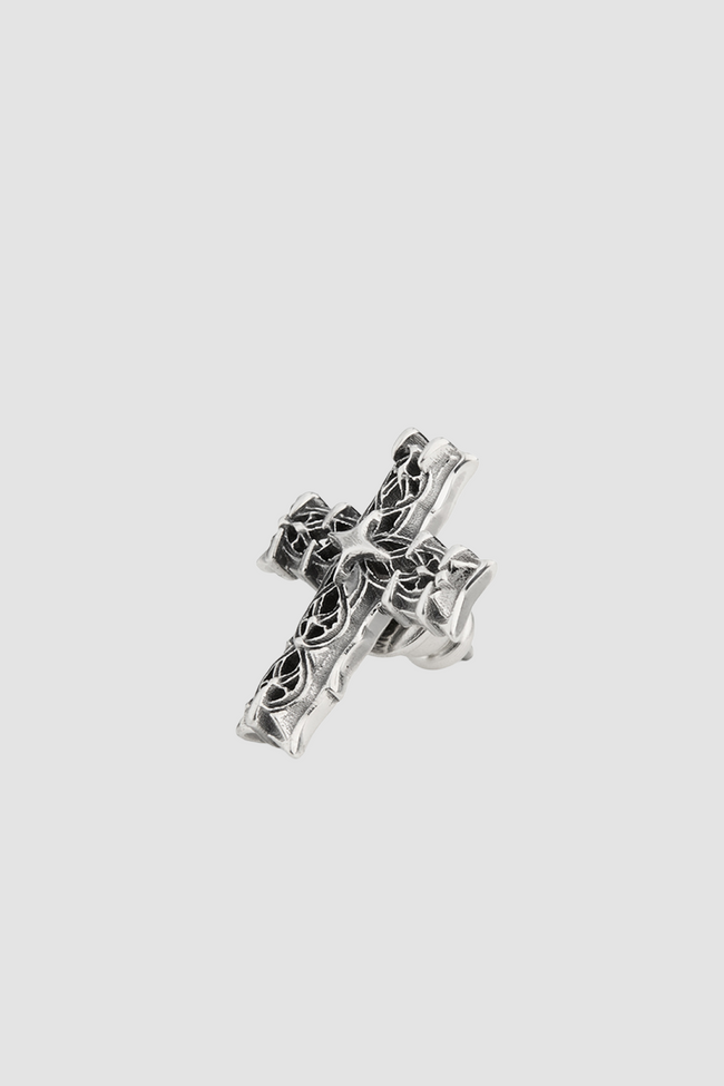Emanuele Bicocchi Reissue Notre-Dame Cross Stud Earring - Silver