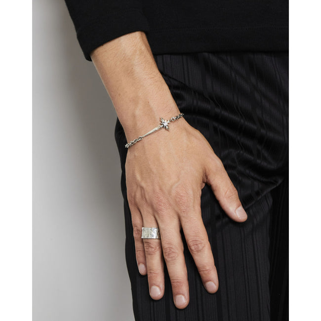 Emanuele Bicocchi Hammered Band Large Ringe - Silver