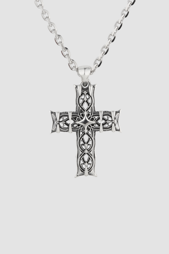 Emanuele Bicocchi Reissue Notre-Dame Cross Necklace - Silver