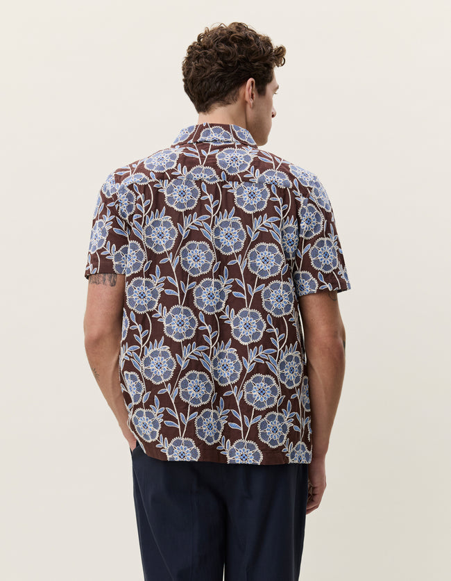 Les Deux Flower AOE SS Shirt - Delicioso Brown