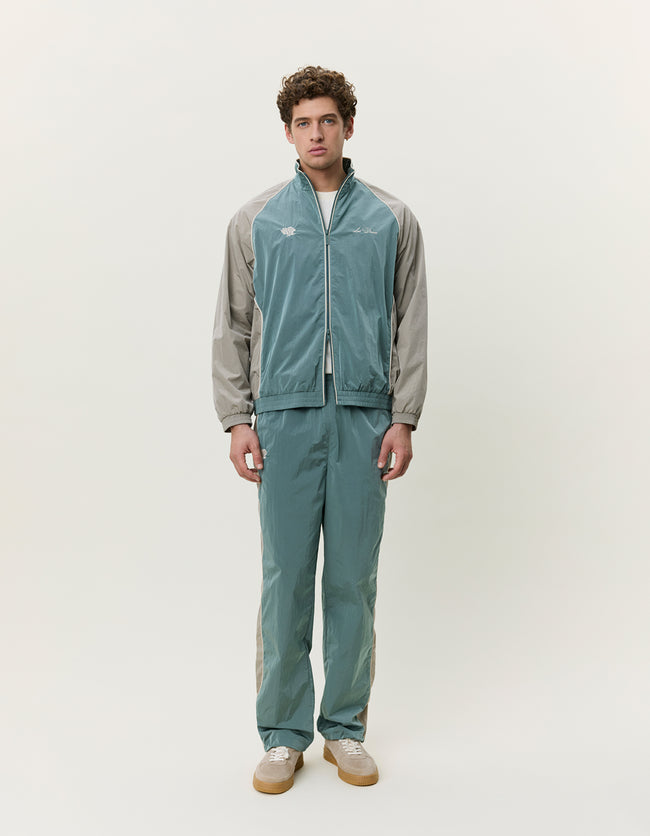 Les Deux  Shiny Crisp Track Jacket - Tea Green