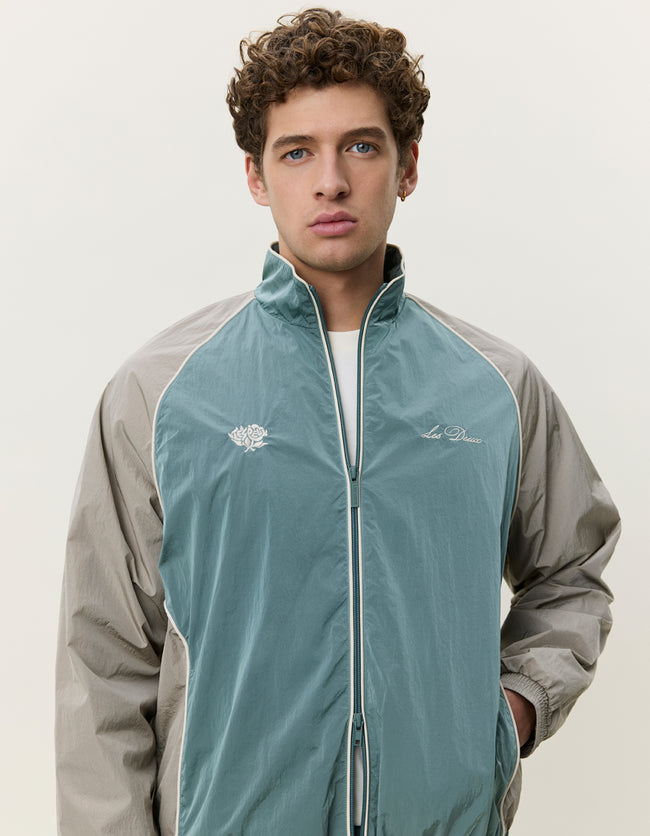 Les Deux  Shiny Crisp Track Jacket - Tea Green