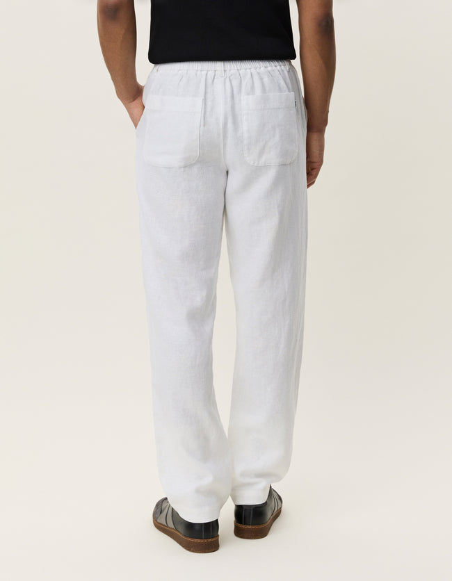 Les Deux Linen Comfort Suit Pants - White