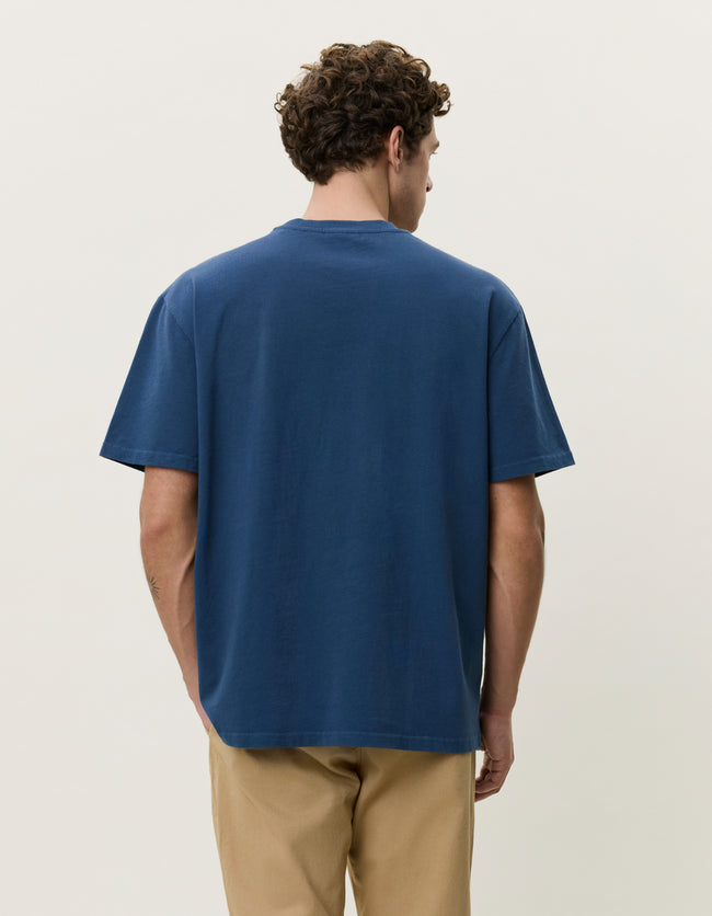 Les Deux Mini Logo Tee - Dark Denim Blue
