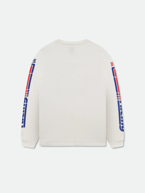 Rhude Split Petrol Logo L/S Tee - White