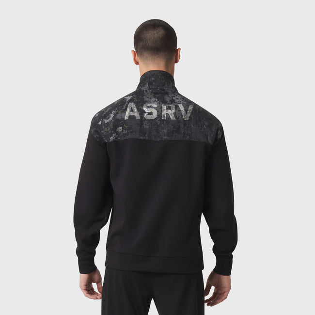 ASRV Dri-Core™ Sidelock Full Zip Sweater - Black