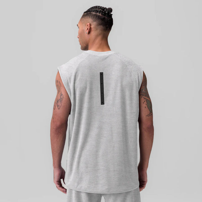 ASRV Towel Terry Cutoff Tank - Heather Grey