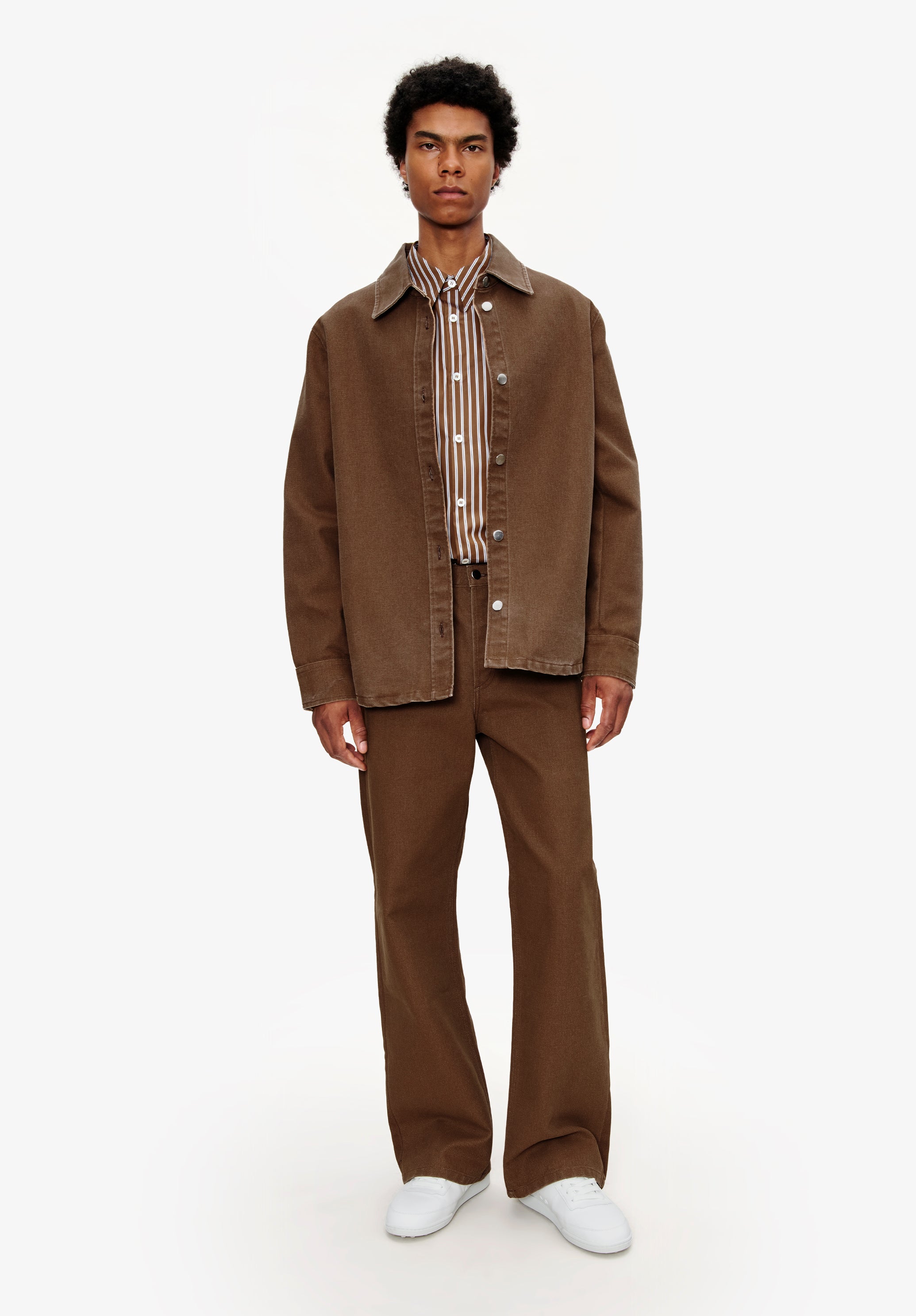 A.P.C. Button-Down Jacket - Brown - Due West