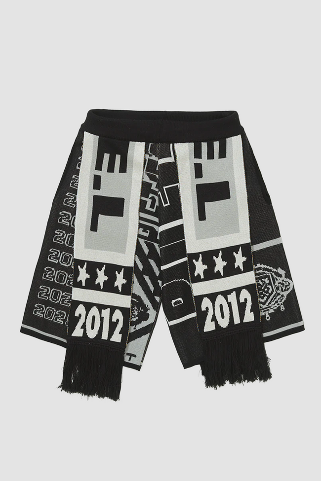 Piet Scarves Knitted Shorts - Black/White