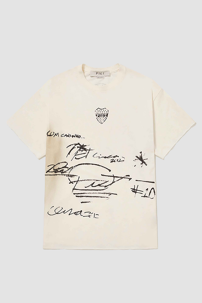 Piet Autographed Raw Edge Tee - White