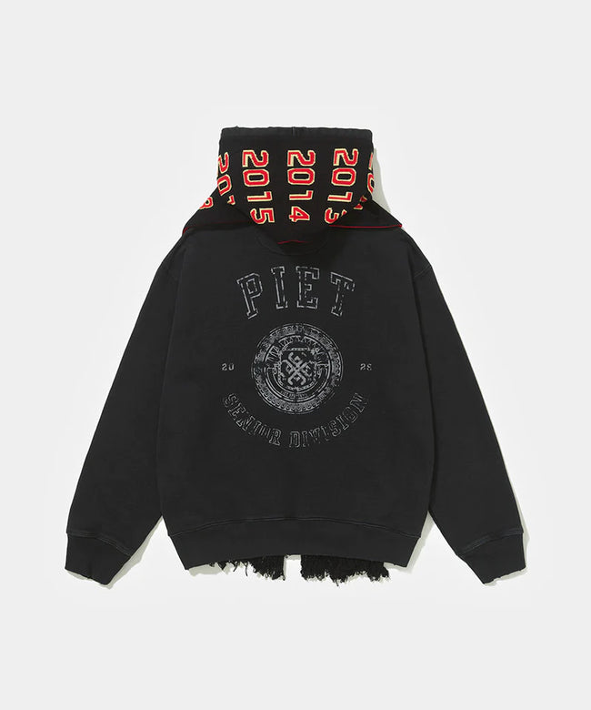 Piet F.C. Scarf Hoodie - Black