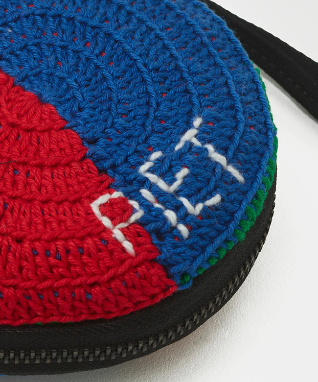 Piet Star Crochet Coin Bag - Red