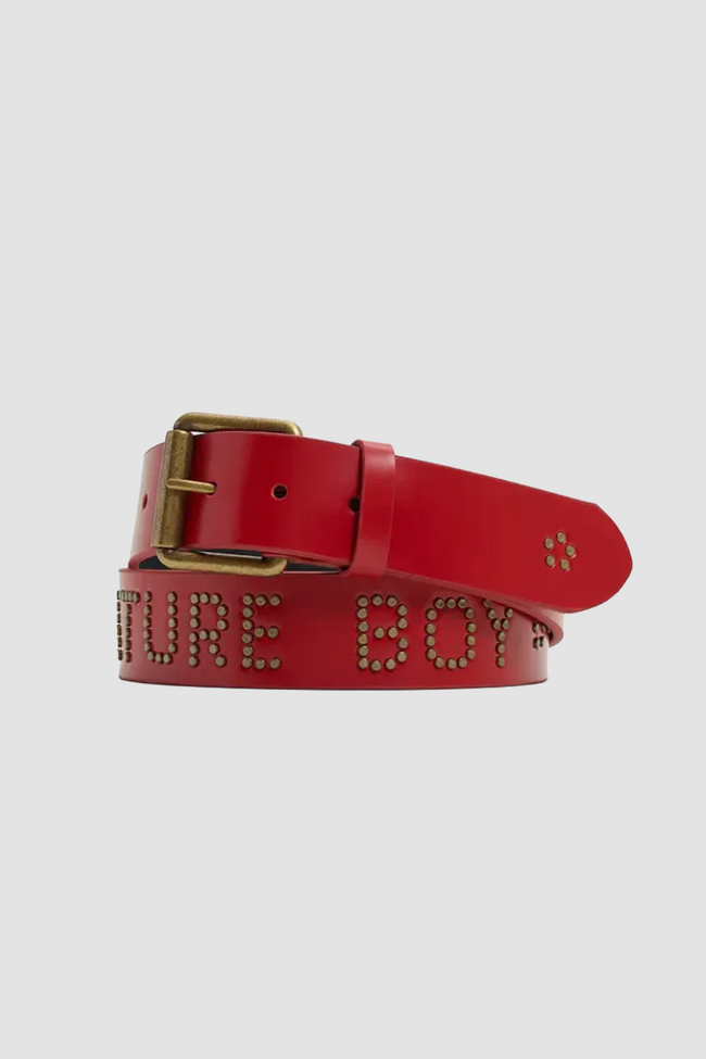 Piet Nature Boy Studded Belt - Red
