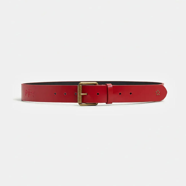 Piet Nature Boy Studded Belt - Red