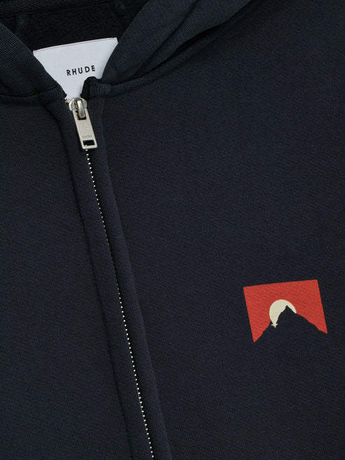 Rhude Eagle Pass Zip-up Hoodie - Black