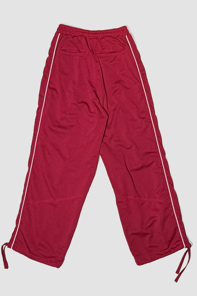 Rhude Mesh Piping Parachute Track Pants - Red
