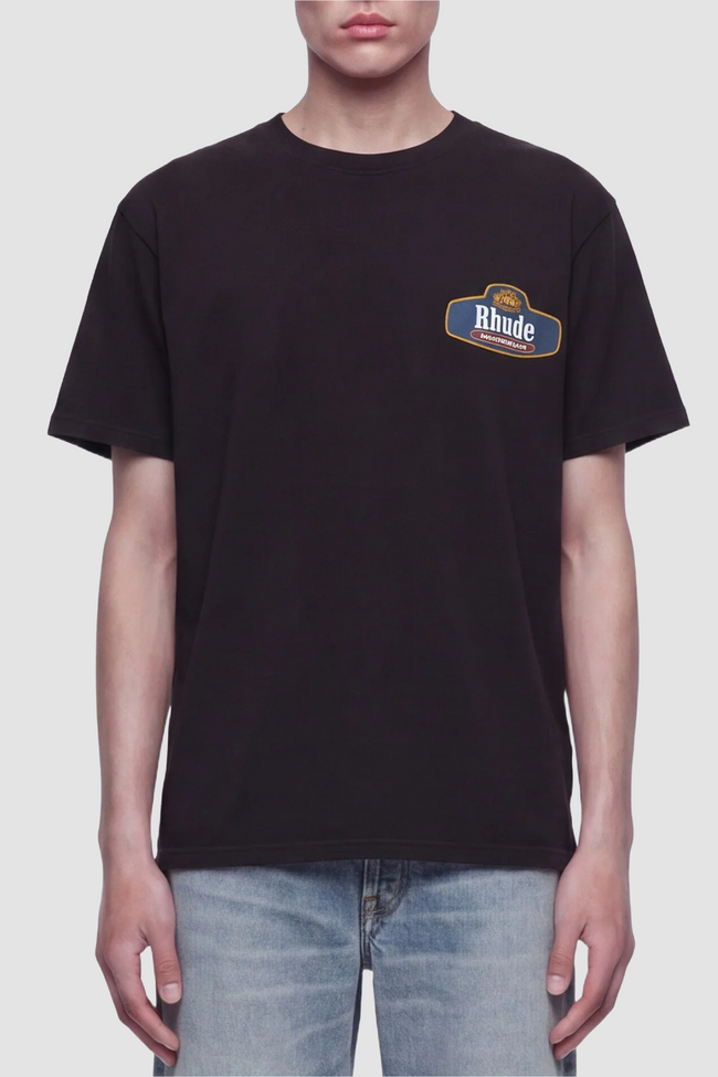 Rhude Racing Crest Tee - Black