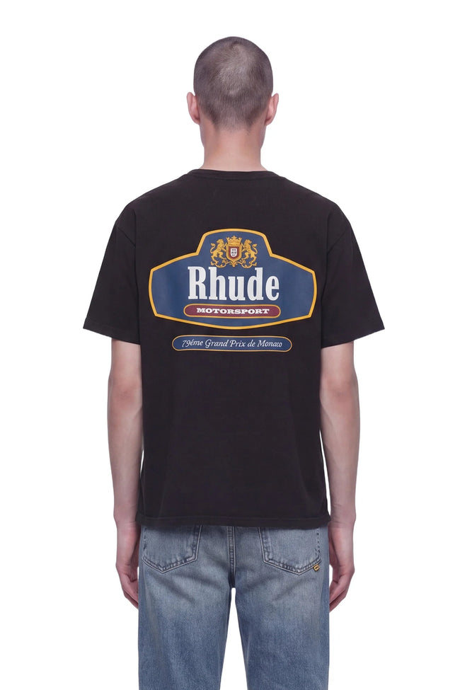 Rhude Racing Crest Tee - Black
