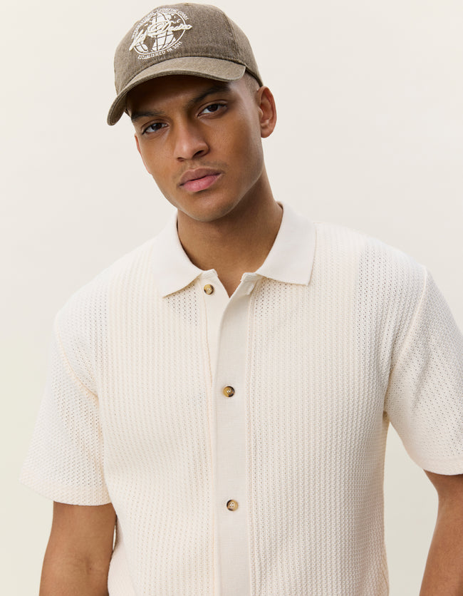 Les Deux Pointelle SS Shirt - Eggnog White