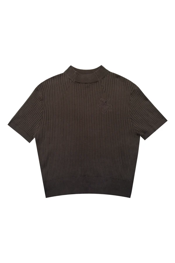 Kody Phillips Mock Neck Tee - Tobacco
