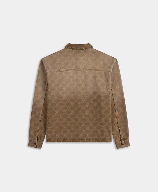 Daily Paper Rahul Faded Shield Denim Shirt - Brown