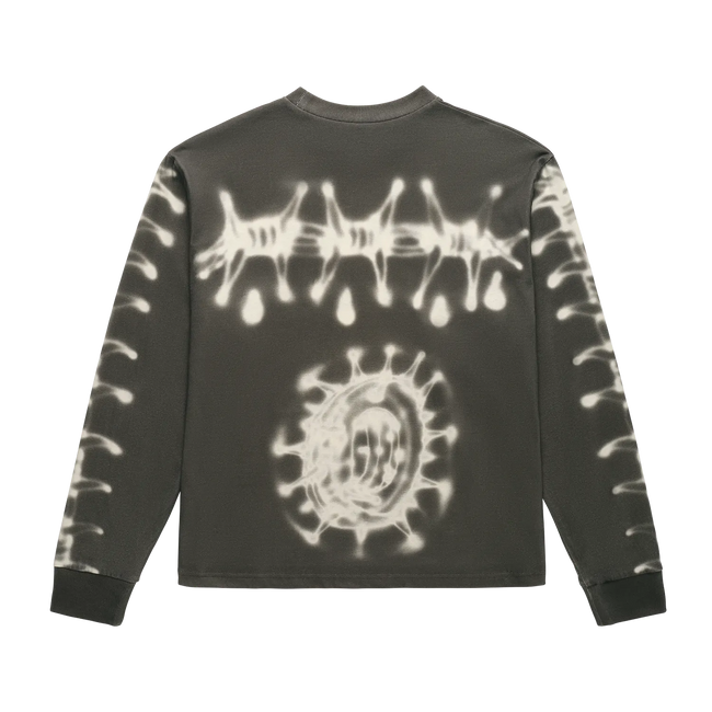 Fox Lab Airbrushed LS Tee - Charcoal