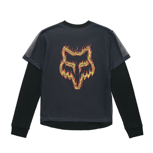 Fox Lab Double Layer LS Tee - Navy