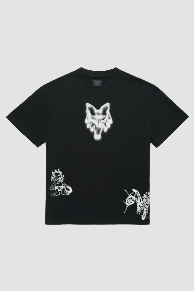 Fox Lab Airbrushed SS Tee - Black
