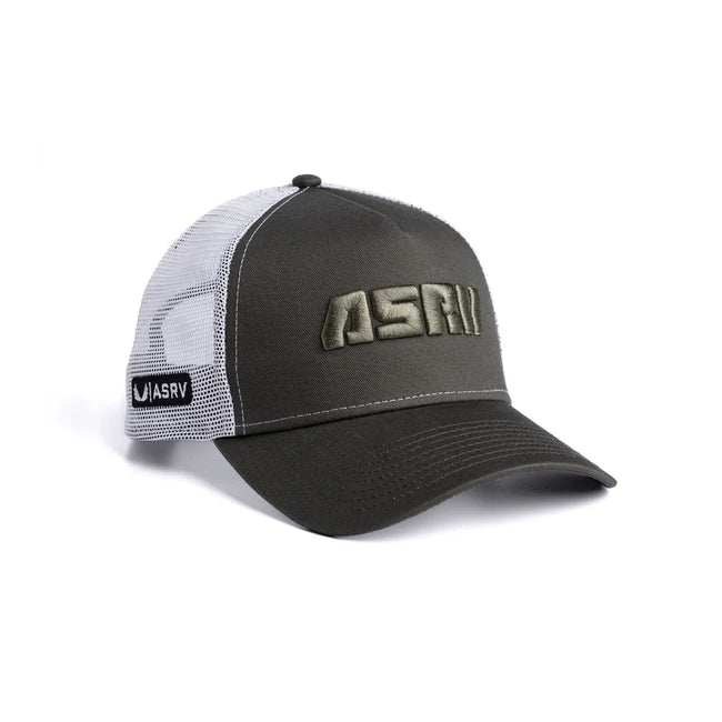 ASRV New Era® 9Forty® A-Frame Trucker Hat - Olive/White