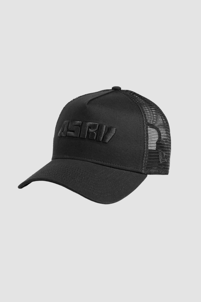 ASRV New Era® 9Forty® A-Frame Trucker Hat - Black/Black
