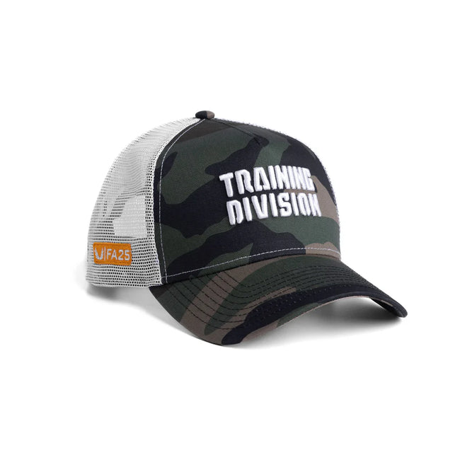 ASRV New Era® 9Forty® A-Frame Trucker Hat - Woodland Camo/White
