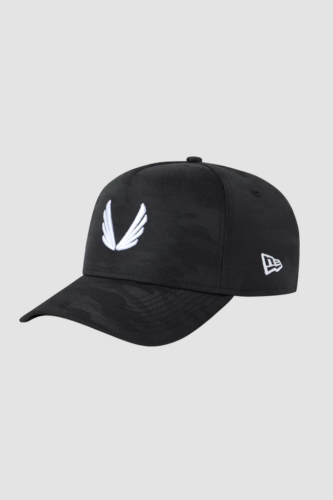 ASRV New Era® 9Forty® A-Frame Hat - Black Camo/White