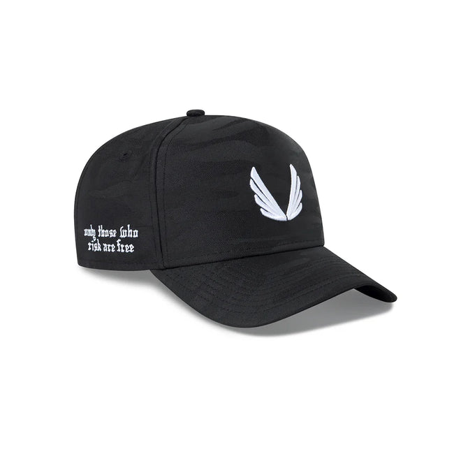 ASRV New Era® 9Forty® A-Frame Hat - Black Camo/White