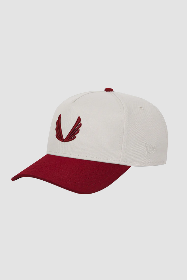 ASRV New Era® 9Forty A-Frame 2 Tone Hat - Stone/Crimson