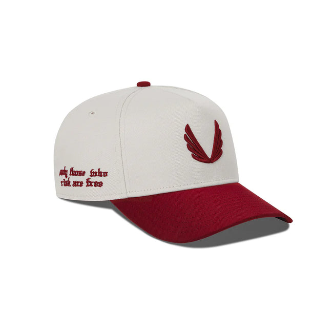 ASRV New Era® 9Forty A-Frame 2 Tone Hat - Stone/Crimson