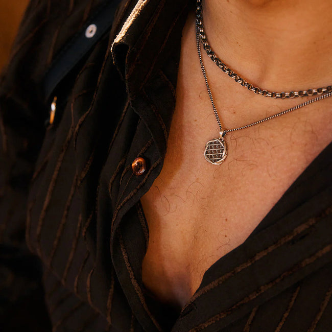 Serge DeNimes Interlock Necklace - Silver
