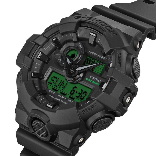 G-Shock GA-700BEG-1A Watch - Black/Electro Green