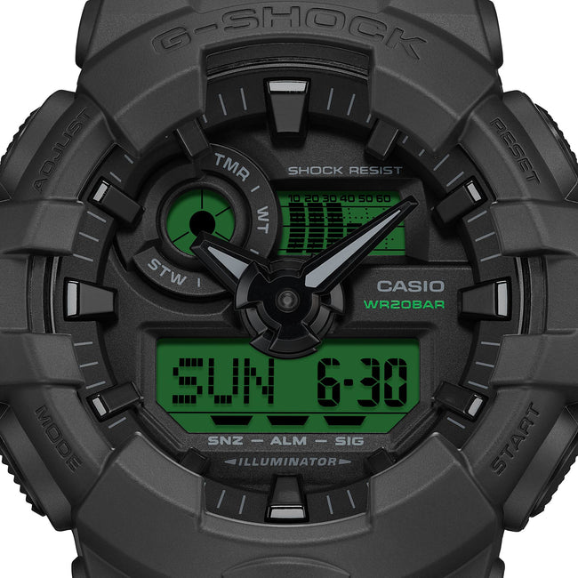 G-Shock GA-700BEG-1A Watch - Black/Electro Green