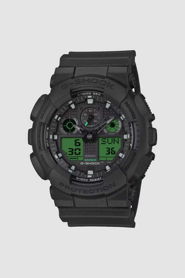 G-Shock GA-100BEG-1A Watch - Black/Electro Green