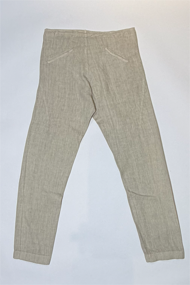 Athoa Linen Carrot Pants - Beige