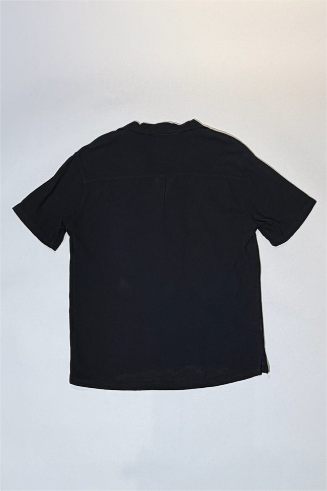 Athoa Casual Collar SS Shirt - Black