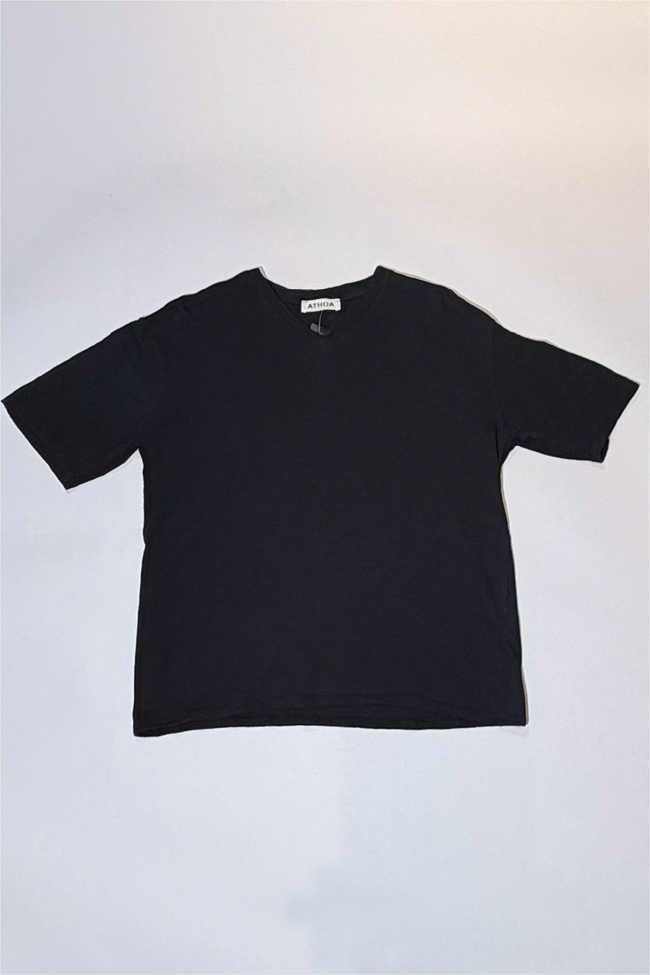 Athoa V-neck Tee - Black