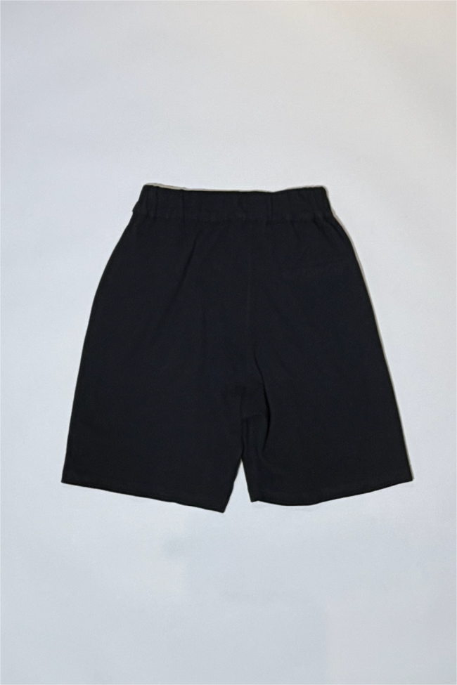 Athoa Waffle Bermuda Shorts - Black