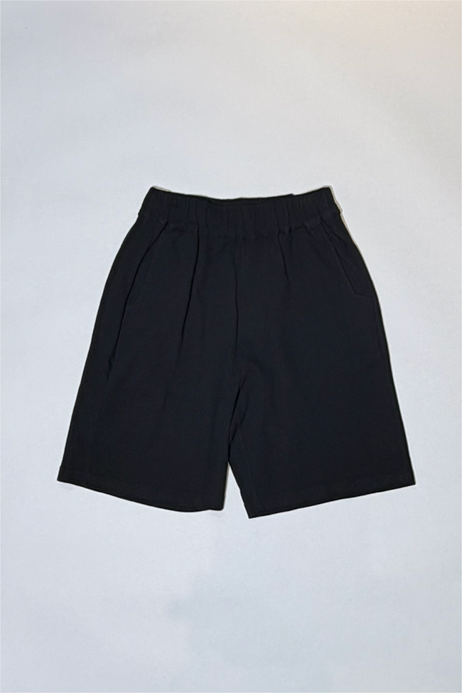 Athoa Waffle Bermuda Shorts - Black